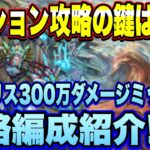 【ロマサガＲＳ】五神獣イヴェリスとのレイドバトル　○○戦法で300万ダメージミッション攻略編成紹介！【ロマサガリユニバース】【ロマンシングサガリユニバース】