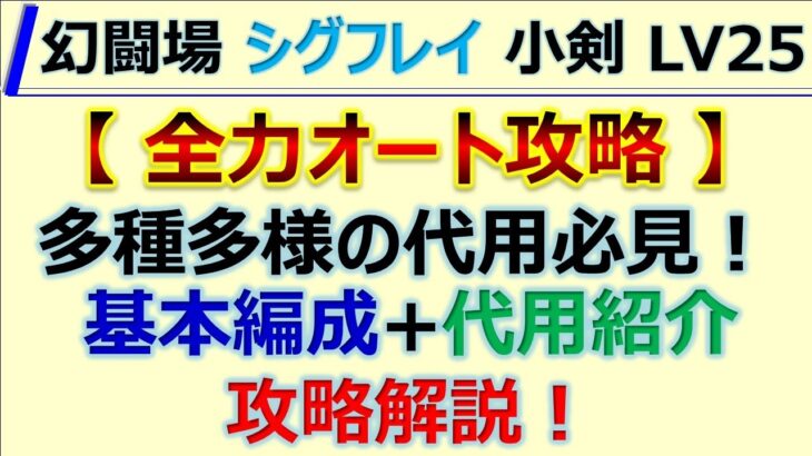 【ロマサガRS】幻闘場-シグフレイ- 全力オート 小剣 LV25【ロマンシング サガ リユニバース】