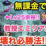 【ロマサガRS】無課金でシグフレイを破壊‼︎レベル25も超余裕‼︎教授エミリア無双‼︎【無課金おすすめ攻略】