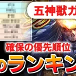 【ロマサガRS】大決戦祭ガチャの確保ランキング！どの五神獣が強い？【ロマンシング サガ リユニバース】