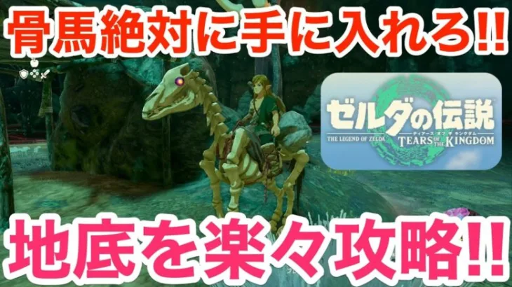 【ティアキン】地底の馬は絶対に手に入れろ‼︎地底を楽々攻略‼︎【ゼルダの伝説　ティアーズ オブ ザ キングダム】