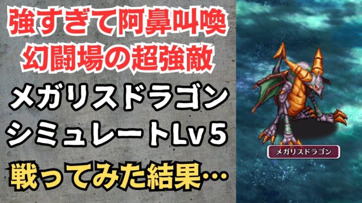 【ロマサガRS】まさにエンドコンテンツ… 幻闘場 メガリスドラゴン シミュレートレベル5が強すぎたww  剣の戦録 ハード 高難易度 ロマンシングサガリユニバース