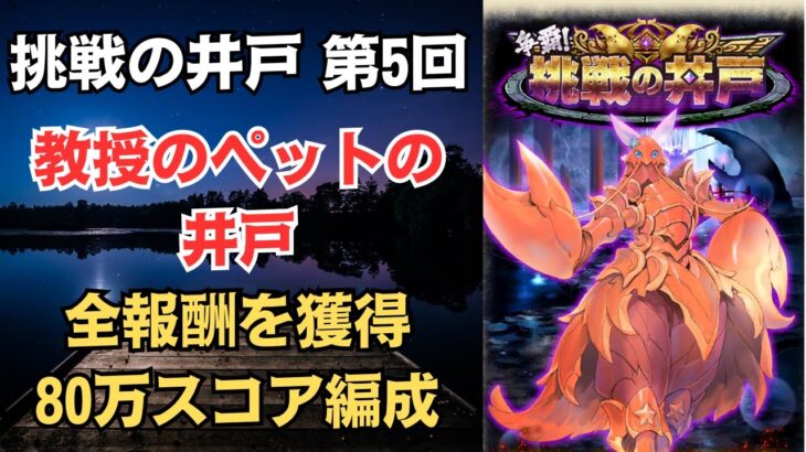 【ロマサガRS】全報酬獲得 80万スコア編成 挑戦の井戸「第5回 教授のペットの井戸」 ロマンシングサガリユニバース