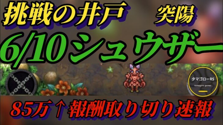 【ロマサガRS】100ジュエルを全力オートでサラッと 6月10日 挑戦の井戸 シュウザー 85万↑報酬取り切り速報 #ロマサガRS #新ロマサガRS