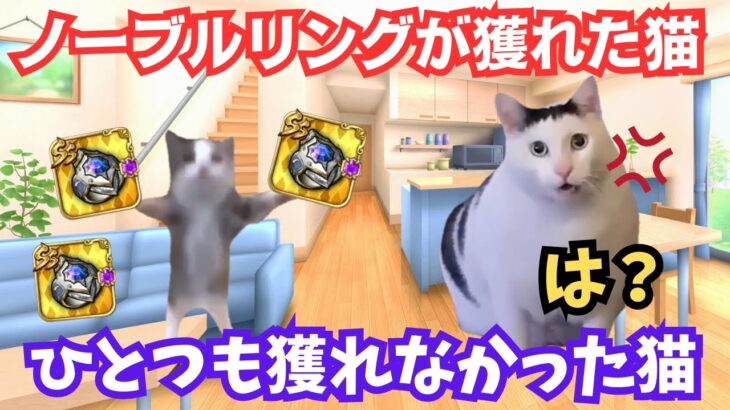 【猫ミーム】ドロップ率が低すぎる!? SSノーブルリングが獲れた猫と獲れない猫 5.5周年 制圧戦 ロマサガ3 ロマンシングサガリユニバース #猫マニ　#猫ミーム #ロマサガRS