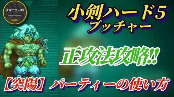 【ロマサガRS】突陽を活かせ!!守りを固めるのに向いてるパーティーの火力を極限まで伸ばす 小剣ハード5 ブッチャー #ロマサガRS