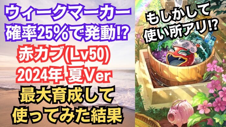 【ロマサガRS】全ウィークマーカーを確率25％で発動!? 赤カブを最大育成して使ってみた結果 ロマンシングバカンス2024 ロマンシングサガリユニバース