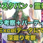 【ロマサガRS】ラスタバンのパーティ編成をExcelで解析！！※ラスタバン・霊姫キャラ考察※〜深掘り考察〜