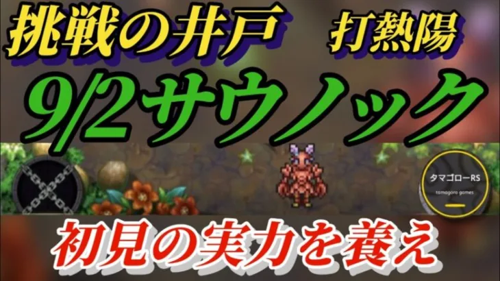 【ロマサガRS】※ランキング参照無し!!初見タマゴローの実力を見よう! 9月2日 挑戦の井戸 サウノック 報酬取り切り #ロマサガRS