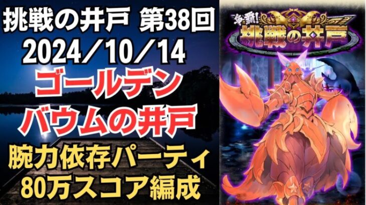 【ロマサガRS】腕力パーティで全報酬獲得 80万スコア編成 挑戦の井戸「第38回 ゴールデンバウムの井戸」2024/10/14 ロマンシングサガリユニバース【無課金】