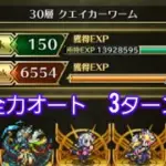 【ロマサガRS 】全力オート　無尽塔30階クエイカーワーム　3ターン