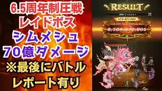 【ロマサガRS】6.5周年 制圧戦レイドボス 四元像シムメシュ 70億ダメージミッション 陣形:斬法陣   ロマンシングサガリユニバース【無課金攻略】