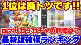 【ロマサガRS】ぶっちゃけランキング1位は断トツ！新ガチャ確保ランキング【ロマンシング サガ リユニバース】