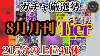 【ロマサガRS】「陰独占!?」激動8月最新Tier発表!!ドラクエコラボ以後の上位41体の環境変化を調査　#ロマサガRS
