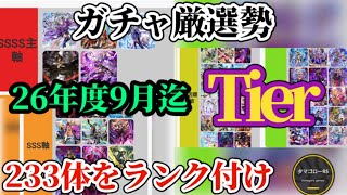 【ロマサガRS】2026年度「インフレ度は」1月〜9月最新Tier発表!!新8星以後の上位スタイルと環境変化を調査　#ロマサガRS